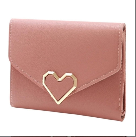 Retro Tri Fold Wallet Light Pink